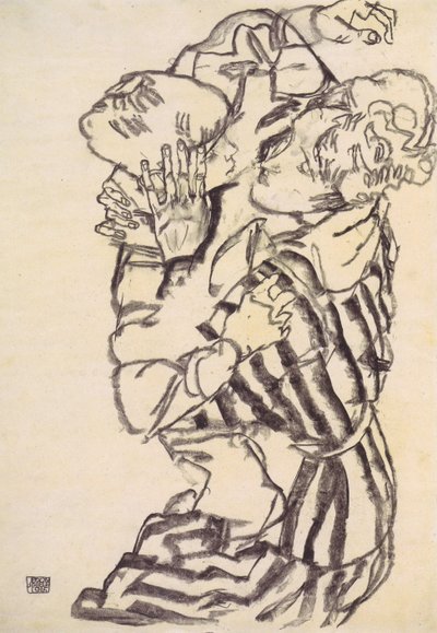 Edith Schiele with her Nephew by Egon Schiele